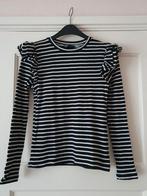 Zara gestreepte top met ruffle mouwen - MAAT  M, Kleding | Dames, Tops, Maat 38/40 (M), Ophalen of Verzenden, Zo goed als nieuw