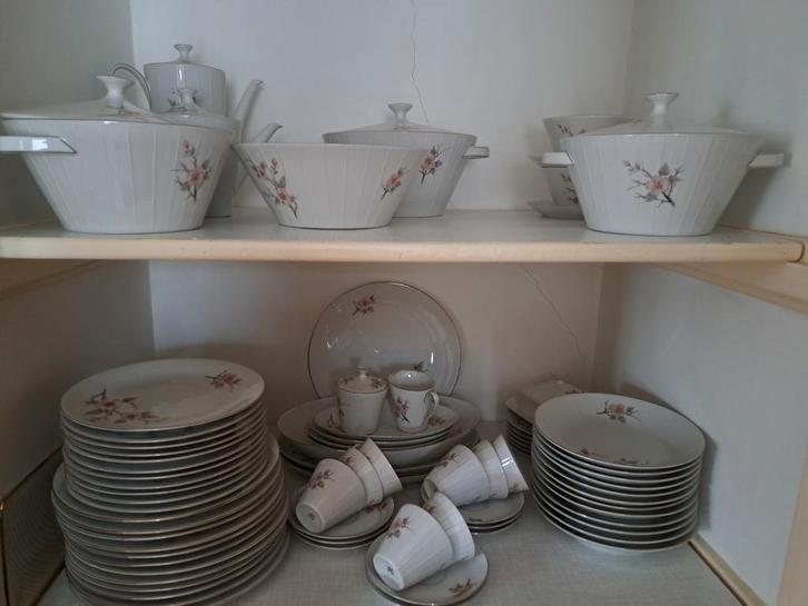 Antiek servies scherzer, lente, Antiek en Kunst, Antiek | Servies compleet, Ophalen