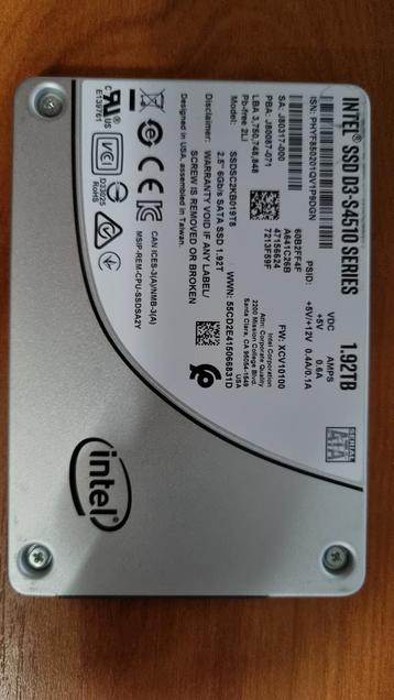 Intel SSD D3-S4510 1.92TB - SATA SSD beschikbaar voor biedingen