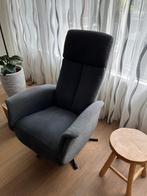 Fauteuil (verstelbaar) blauw, Huis en Inrichting, Stoelen, Ophalen, Gebruikt, Blauw, Metaal