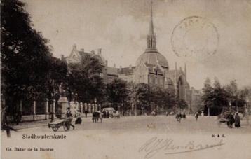 Amsterdam, Stadhouderskade,  uitg. Gr. Bazar en  2-7-1908 beschikbaar voor biedingen