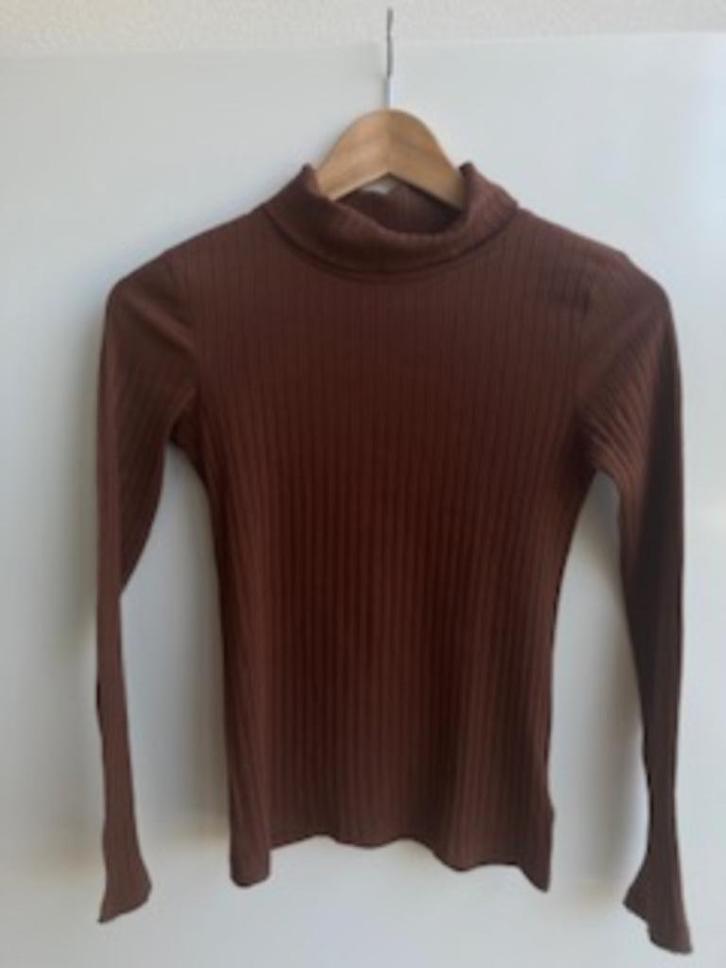 Nieuw bruin col- longsleeve, shirt van C&A Premium 152/158, Kinderen en Baby's, Kinderkleding | Maat 158, Nieuw, Meisje, Shirt of Longsleeve