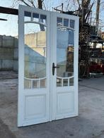 Set antieke openslaande deuren met roede 211x128cm., Ophalen