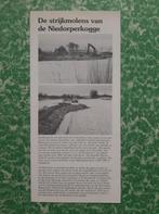 vouwblad, De strijkmolens van de Niedorperkogge., Gelezen, Ophalen of Verzenden, Diverse, 19e eeuw