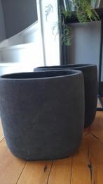 2 landelijke bloempotten, Steen, Gebruikt, Overige kleuren, Ophalen of Verzenden