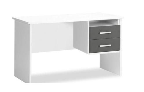 Bureau met 2 laden. Kleur wit/donkergrijs, Kinderen en Baby's, Kinderkamer | Tafels en Stoelen, Zo goed als nieuw, Ophalen
