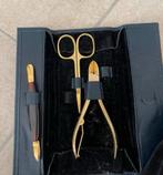 Manicure set in lederen etui, Ophalen of Verzenden, Zo goed als nieuw