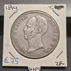 rijksdaalder 1849 Willem 2 Nederland, Postzegels en Munten, Munten | Nederland, Verzenden, Zilver, Losse munt, 2½ gulden