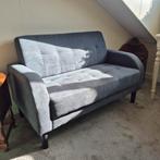 Grijze tweepersoons bank nauwelijks gebruikt 120cm breed, Ophalen, Hout, 150 tot 200 cm, Tweepersoons