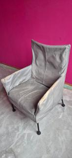 Montis Charly fauteuil - Gerard van den Berg - Grijs leer, Huis en Inrichting, Ophalen, Gebruikt, 75 tot 100 cm, 75 tot 100 cm