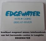 koelkastmagneet annex telefoonklapper, THE EDGEWATER casino, Nieuw, Koelkastmagneet / telefoonklapper, Ophalen of Verzenden