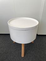 Leuk! Dit wit met roze bijzettafeltje van de Kwantum, Ophalen, Minder dan 55 cm, Gebruikt, Rond