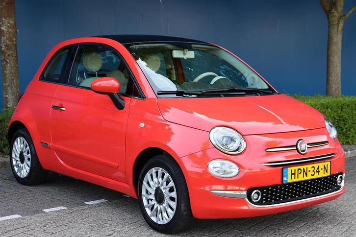 Fiat 500 1.2 Lounge - Corallo - Airco, Auto's, Fiat, Bedrijf, Te koop, ABS, Airbags, Airconditioning, Centrale vergrendeling, Cruise Control