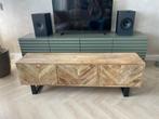 Tv kast mangohout 140 cm, 1 meter 40, Ophalen, 100 tot 150 cm, Zo goed als nieuw, Minder dan 100 cm