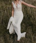 Trouwjurk met prachtige opengewerkte rug, Kleding | Dames, Ophalen, Zo goed als nieuw, Wit, Trouwjurk