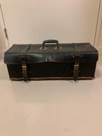 Lederen Opbergkoffer Bouw/Klus, Huis en Inrichting, Gebruikt, 50 tot 100 cm, Ophalen of Verzenden, Metaal