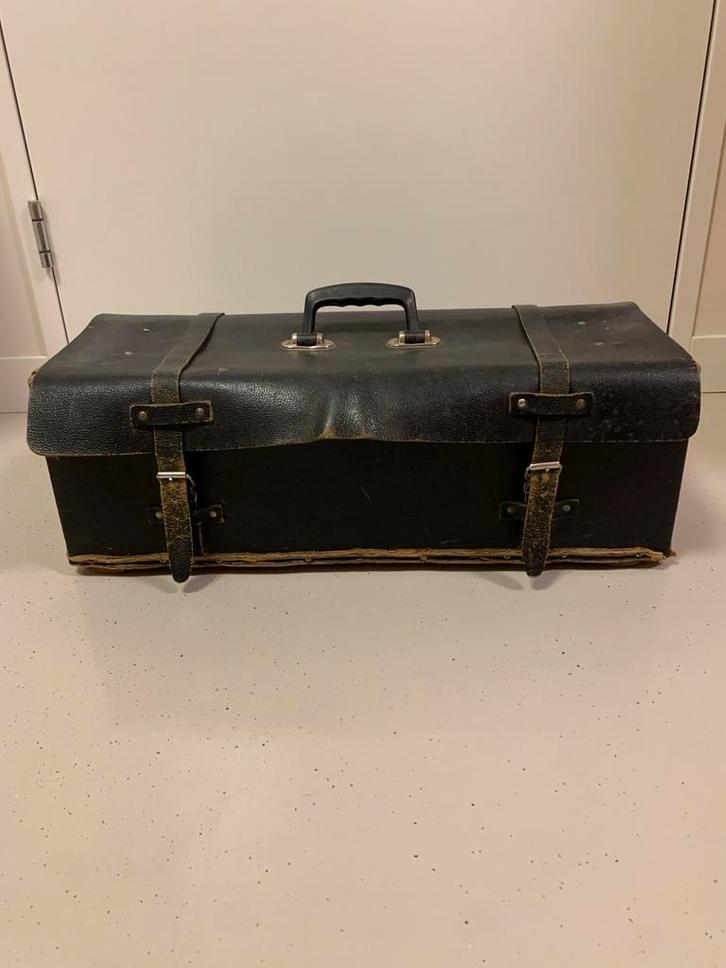 Lederen Opbergkoffer Bouw/Klus, Huis en Inrichting, Woonaccessoires | Kisten, Gebruikt, Minder dan 50 cm, 50 tot 75 cm, 50 tot 100 cm