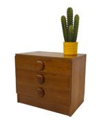 Vintage Compacte Ladekastje Mid Century Design, Huis en Inrichting, Kasten | Ladekasten, Minder dan 50 cm, Gebruikt, Vintage, Minder dan 100 cm