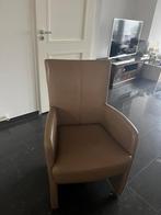 4x lederen stoelen, leverkleur, Ophalen, Bruin, Leer, Zo goed als nieuw