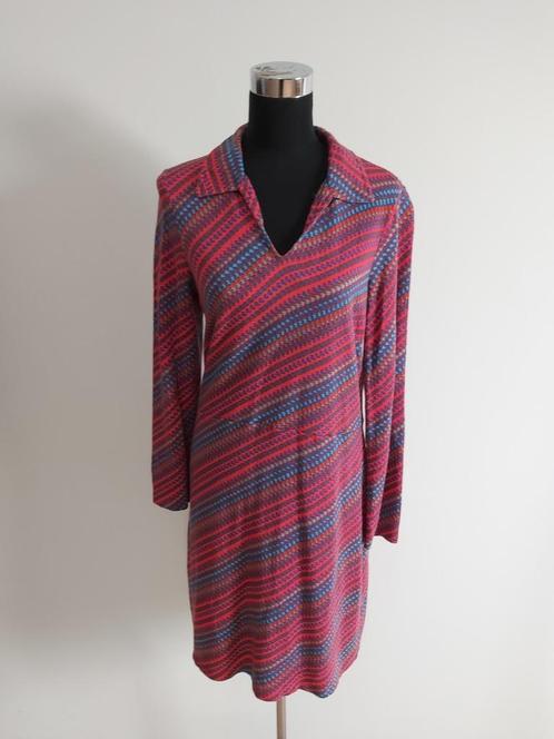 J305 - Fleurige Wow To Go jurk maat XL (1), Kleding | Dames, Jurken, Zo goed als nieuw, Maat 46/48 (XL) of groter, Onder de knie