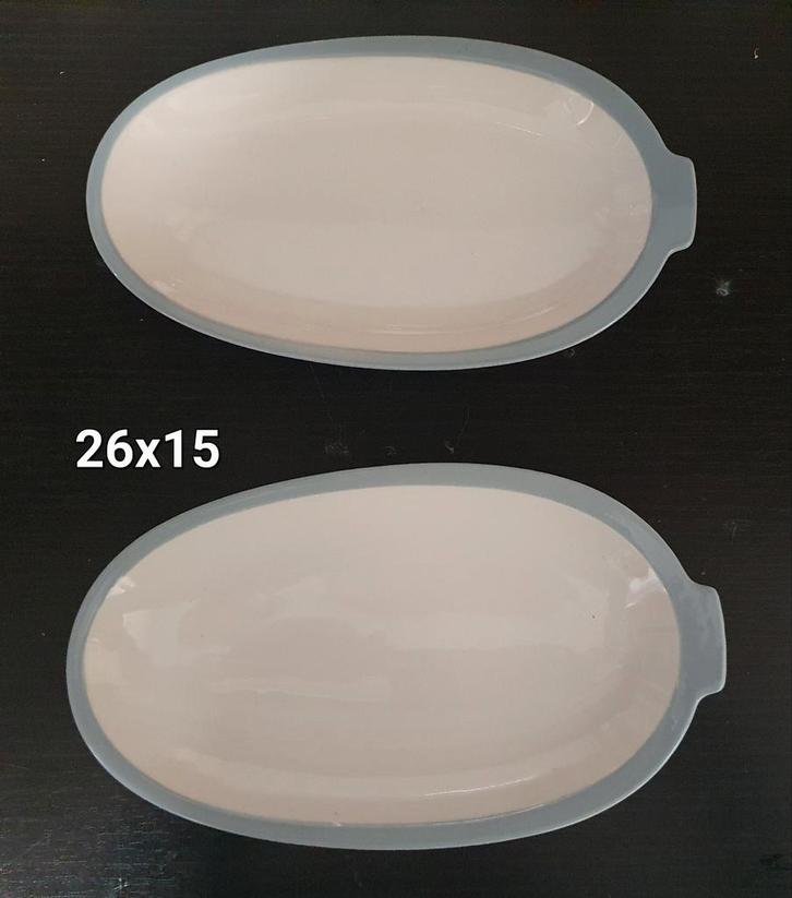 2 vintage retro ovale serveerschalen, vlees schaaltjes, Huis en Inrichting, Keuken | Servies, Ophalen of Verzenden