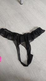 Zwarte String XL - Gedragen & Gewassen, Verzenden, Zwart, String
