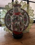 Chinese vaas met bloemen bord, Ophalen of Verzenden