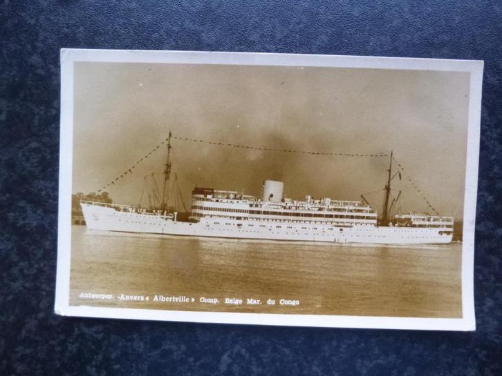 SCHEPEN Belgie Anvers Albertville Comp. Belge Mar. du Congo, Verzamelen, Ansichtkaarten | België, Voor 1920, Ophalen of Verzenden