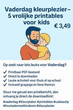 Vaderdag kleurplezier – 5 vrolijke printables voor kids, Ophalen, Nieuw, Boek of Gids