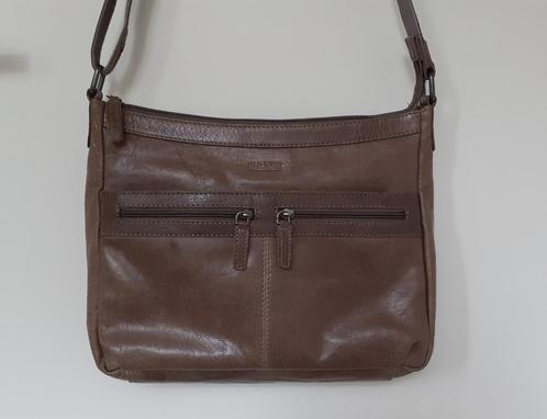 Old West. Leren schoudertas. Lichtbruin., Sieraden, Tassen en Uiterlijk, Tassen | Schoudertassen, Zo goed als nieuw, Overige merken