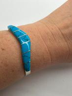 A720 Prachtige zilveren armband turkoois, Ophalen of Verzenden, X, Met edelsteen, Zilver