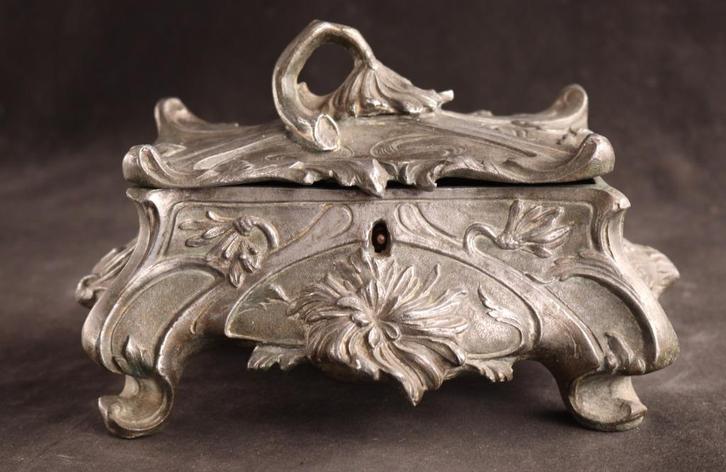Antieke Art Nouveau bijouteriekist, Antiek en Kunst, Antiek | Woonaccessoires, Ophalen of Verzenden
