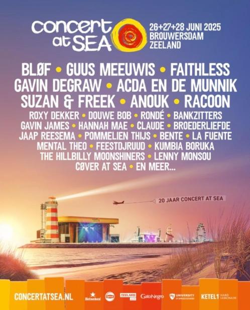 6x tickets Concert At Sea - Zaterdag 28 juni, Tickets en Kaartjes, Concerten | Nederlandstalig, Drie personen of meer, Juni, Levenslied