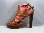 Guess, maat 40 Elegante bruine sandalen op hakken, Guess, Bruin, Verzenden, Sandalen of Muiltjes