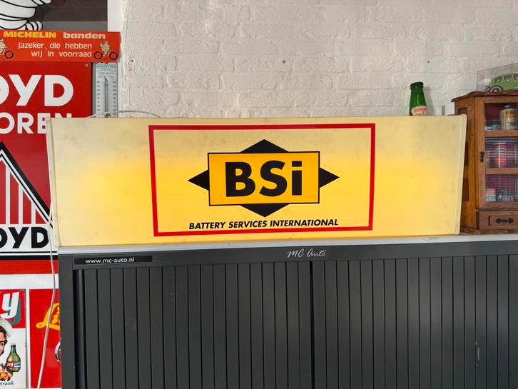 Vintage BSI Lichtbak Reclame, Antiek en Kunst, Antiek | Overige Antiek, Ophalen