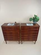 Set van twee Deense Mid-Century Teakhouten Ladekasten, Ophalen, Z, Gebruikt, Mid century vintage deens