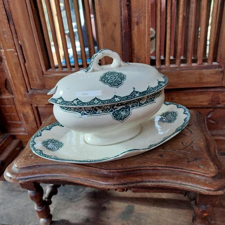 Sauskom Brussel "Terre de Fer", Antiek en Kunst, Antiek | Servies los, Ophalen of Verzenden