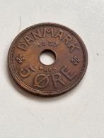 Munt Denemarken 5 ore 1927, Postzegels en Munten, Munten | Europa | Niet-Euromunten, Ophalen of Verzenden, Overige landen