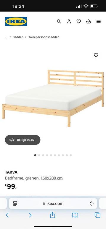IKEA tarva bedframe- perfecte staat- 160x200