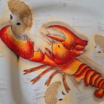 Prachtige kreeftenschaal 41x36cm Romangallery beschikbaar voor biedingen