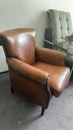 Schapenleer klein fauteuiltje, Huis en Inrichting, Fauteuils, Ophalen of Verzenden, Gebruikt, Minder dan 50 cm