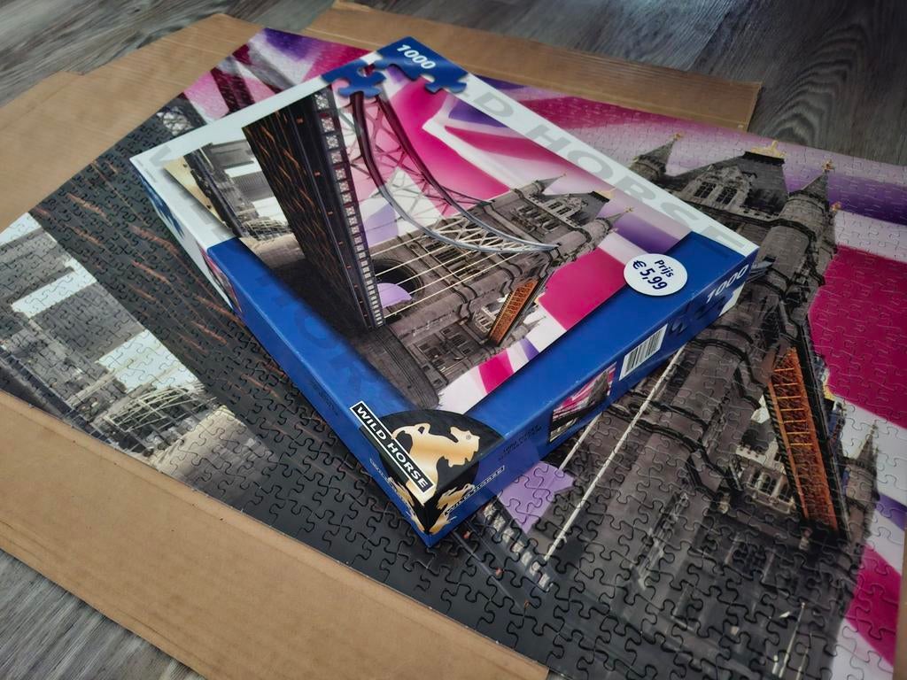 Wildhorse Tower Bridge Puzzel 1000 Stukjes, Ophalen of Verzenden, 500 t/m 1500 stukjes, Zo goed als nieuw, Legpuzzel