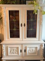 Prachtige kast met glas in lood, Huis en Inrichting, Kasten | Buffetkasten, 100 tot 150 cm, Glas, Ophalen of Verzenden, 150 tot 200 cm