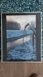 Winterlandschap met riet in lijst, Ophalen