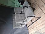 4 nette industriële eetkamerstoelen, Huis en Inrichting, Barkrukken, Ophalen of Verzenden, Zo goed als nieuw, 60 tot 90 cm