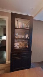 stoere vitrinekast hout, Ophalen, Gebruikt, Met deur(en), 50 tot 100 cm