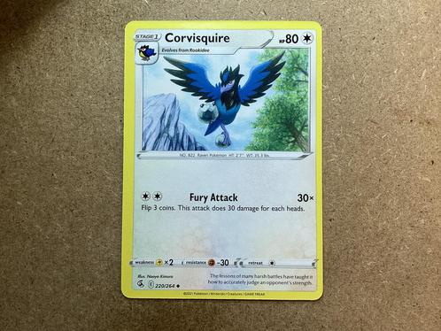 1x Corvisquire [FST 220/264] (Near Mint), Hobby en Vrije tijd, Verzamelkaartspellen | Pokémon, Zo goed als nieuw, Losse kaart