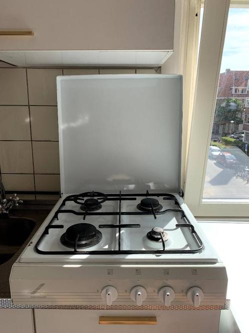 Retro 4-pits los gasfornuis Benraad – werkt perfect, Witgoed en Apparatuur, Fornuizen, Gebruikt, Vrijstaand, Gas, 4 kookzones