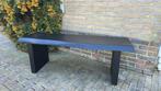 Zwarte houten boomstambank – 130 cm lang, Ophalen, Gebruikt, Hout