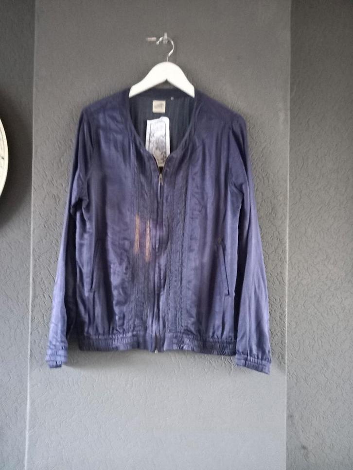 Dept Donkerblauw Jasje Maat L, Kleding | Dames, Jasjes, Kostuums en Pakken, Zo goed als nieuw, Jasje, Maat 42/44 (L), Blauw, Verzenden